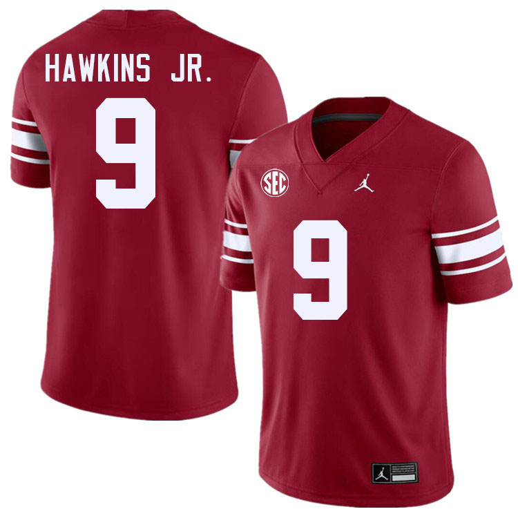 #9 Michael Hawkins Jr. Oklahoma Sooners 2024 SEC Conference College Football Jerseys-Throwback